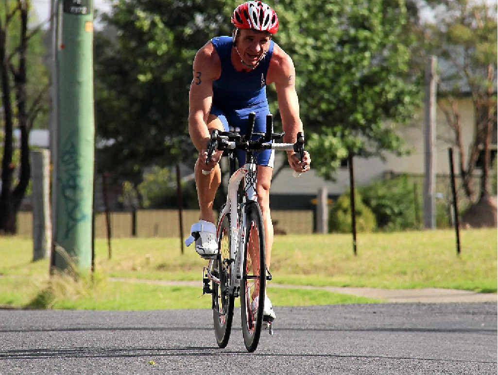 BEST PRACTICE: Wayne Schnitzerling uses the Stanthorpe Australia Day Triathlon as training in the run-up to his first Hell of the West. BEST PRACTICE: Wayne Schnitzerling uses the Stanthorpe Australia Day Triathlon as training in the run-up to his first Hell of the West.